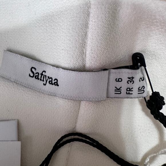 Safiyaa Strapless Crepe Jumpsuit Size 2 Ivory - Picture 5 of 15